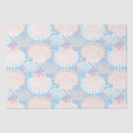 Kustkerstblauw omslagpapier tissuepapier