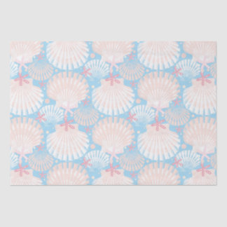 Kustkerstblauw omslagpapier tissuepapier