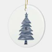 Kustkerstboom nautische scheepswiel keramisch ornament (Links)