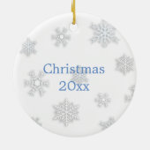 Kustkerstdecor Seahorse gepersonaliseerd Keramisch Ornament (Achterkant)