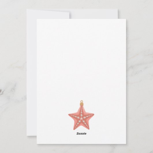 Kustkerstfamilie Feestdagenkaart (Achterkant)