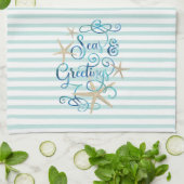 Kustkerstfeestjes en -ZEEEN Theedoek (Gevouwen)