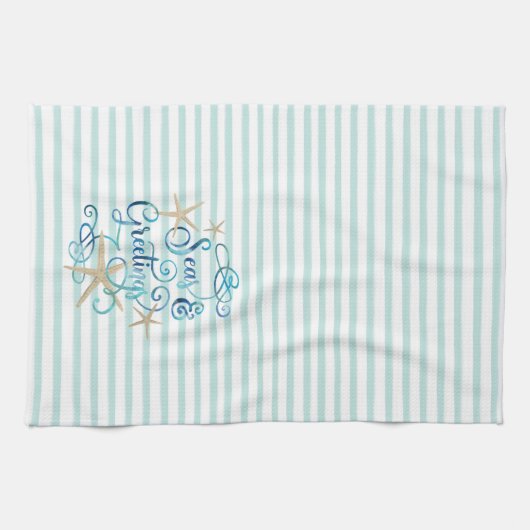 Kustkerstfeestjes en -ZEEEN Theedoek (Horizontaal)