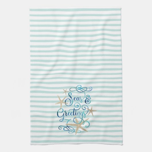 Kustkerstfeestjes en -ZEEEN Theedoek (Verticaal)