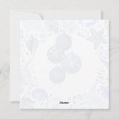 Kustkerstornamenten nautisch strand thema feestdagenkaart (Achterkant)