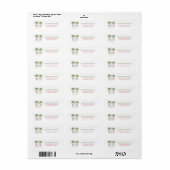 Kustkerstpalmbomen met hangmat etiket (Full Sheet)