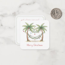Kustkerstpalmbomen met hangmat