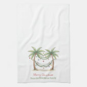 Kustkerstpalmbomen met hangmat theedoek (Verticaal)