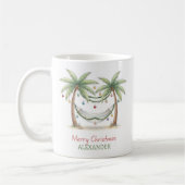 Kustkerstpalmen met hangmat koffiemok (Links)