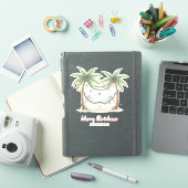 Kustkerstpalmen met hangmat sticker (iPad Cover)