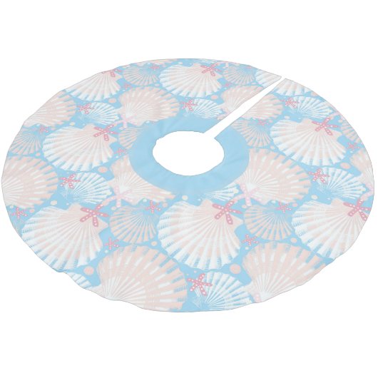 Kustkerstschelp en zeesterren kerstboom rok (Gekanteld)