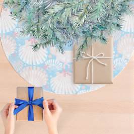 Kustkerstschelp en zeesterren kerstboom rok