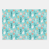 Kustkerstset van drie inpakpapier vel (Voorkant)