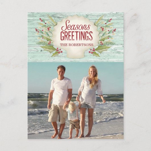 Kustkerststrand vakantiefoto briefkaart (Voorkant)