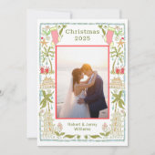 Kustkerstvakantie met Beachy Border Feestdagenkaart (Voorkant)