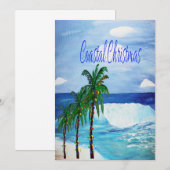 Kustkerstvakantie wenskaarten. kaart (Voorkant / Achterkant)