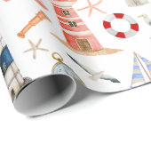 Kustkerstvuurtoren Cadeaupapier (Rol Hoek)