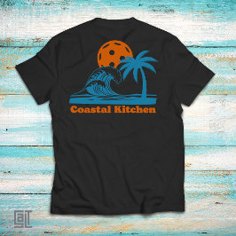 Kustkeuken Pickleball Zonsondergang Golf Palmboom T-shirt