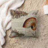 kustkever -  seashell - botanische druk kussen (Deken)