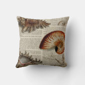 kustkever -  seashell - botanische druk kussen (Achterkant)