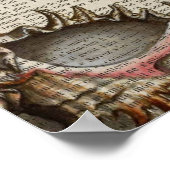 kustkever -  seashell - botanische druk poster (Hoek)