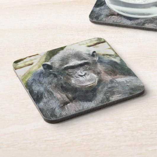 KUSTKIMPANZES DRANKJES ONDERZETTER (Linkerzijde)