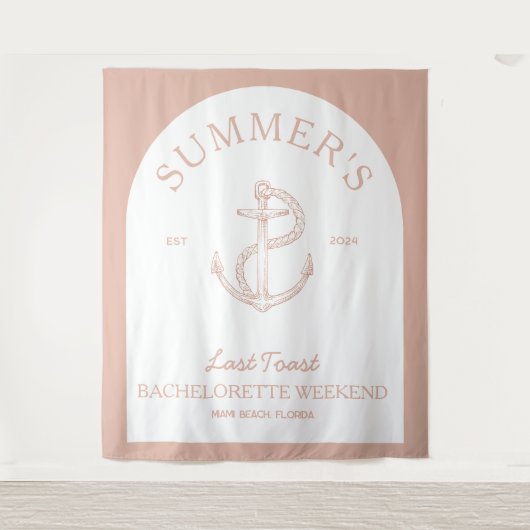 Kustklassiek Modern Elegant Boho Bachelorette Wandkleed (Voorkant)