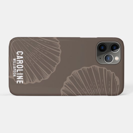 Kustkleindochter nautische neutrale schelp Case-Mate iPhone case (Achterkant (horizontaal))