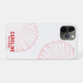 Kustkleindochter nautische roze zeeschelp Case-Mate iPhone case (Achterkant (horizontaal))