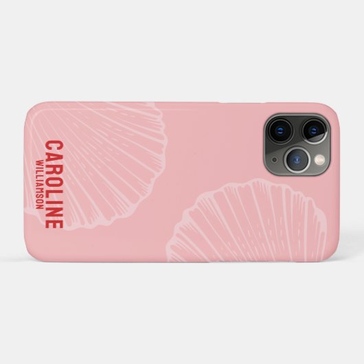 Kustkleindochter nautische roze zeeschelp Case-Mate iPhone case (Achterkant (horizontaal))