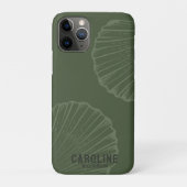 Kustkleindochter olijfgroene schelp Case-Mate iPhone case (Achterkant)