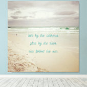Kustkleur Strand Leven Wijsheid Canvas Afdruk (Insitu (Houten vloer))