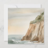 Kustklif bruiloft uitnodiging (Achterkant)