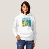 Kustklif Strand Zeilboot Hoodie (Voorkant volledig)