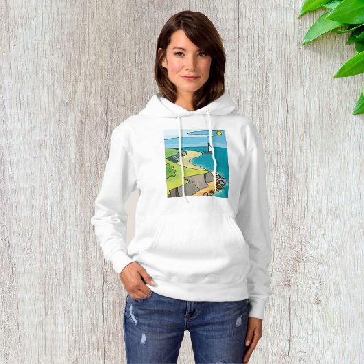 Kustklif Strand Zeilboot Hoodie