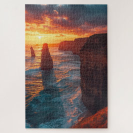 Kustklif Zonsondergang Legpuzzel