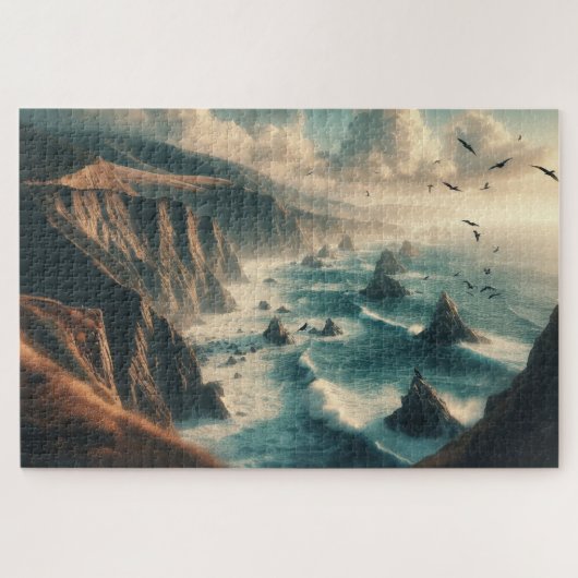 Kustkliffen - Adembenemend Schilderachtig landscha Legpuzzel (Horizontaal)