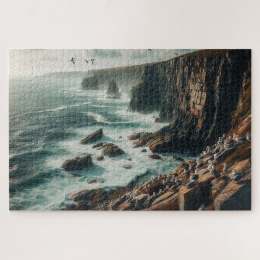 Kustkliffen - Adembenemend Schilderachtig landscha Legpuzzel (Horizontaal)