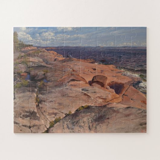 Kustkliffen in Villinki, Helmi Biese Legpuzzel (Horizontaal)