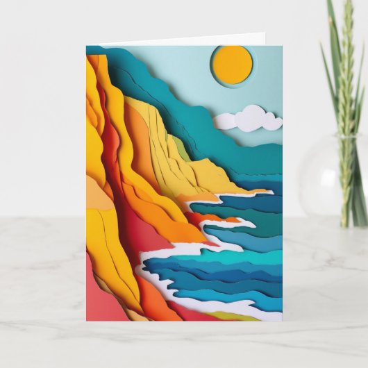 Kustkliffen Oceaansopgang Kaart (Voorkant)