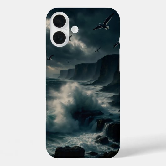 Kustkliffen tijdens een storm Case-Mate iPhone case (Achterkant)