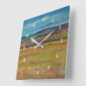 Kustklok in de kust van Sand Dune Shoreline Vierkante Klok (Hoek)