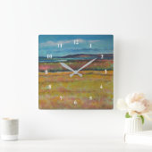 Kustklok in de kust van Sand Dune Shoreline Vierkante Klok (Huis)