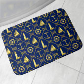 Kustknop Nautical Gold and Blue Rope Badmat