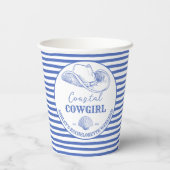 Kustkoeienmeisje bachelorette tafel decor afgedruk papieren bekers (Achterkant)