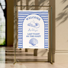 Kustkoeienmeisje bachelorette welkom teken poster