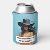 Kustkoeienmeisje esthetische 30e verjaardagsfeestj blikjeskoeler (Blikje Achterkant)