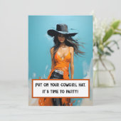 Kustkoeienmeisje esthetische 30e verjaardagsfeestj kaart (Staand voorkant)