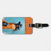 Kustkoeienmeisje esthetische reizen accessoires bagagelabel (Voorkant horizontaal)