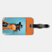 Kustkoeienmeisje esthetische reizen accessoires bagagelabel (Achterkant horizontaal)